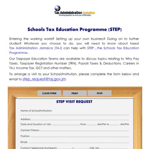 Document preview: School Visit Request — Document, Jamaica (CERFA n°school_visit_request)