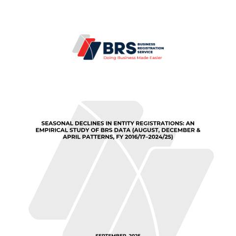 Document preview: SEASONAL DECLINES IN ENTITY REGISTRATIONS – AN EMPIRICAL STUDY OF BRS DATA — Document, Kenya (CERFA n°SEASONAL-DECLINES-IN-ENTITY-REGISTRATIONS-AN-EMPIRICAL-STUDY-OF-BRS-DATA)