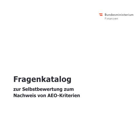 Dokumentvorschau: Za249 — Fragenkatalog zur Selbstbewertung zum Nachweis von AEO-Kriterien — Zoll, Österreich (CERFA n°Za249)