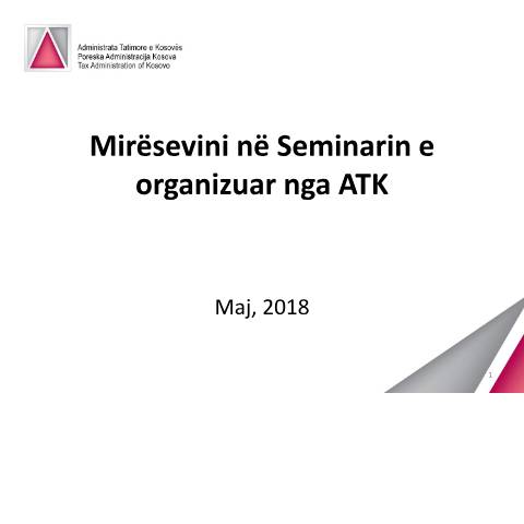 Document preview: Seminar për Organizata Buxhetore — Manualeprezantime, Kosovë