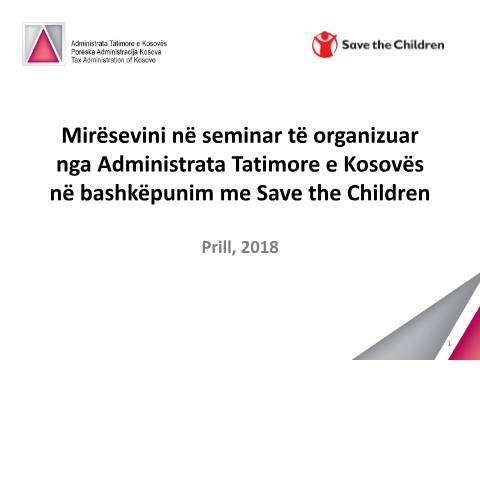 Document preview: Seminari për OJQ në bashkëpunim me Save the Children — Manualeprezantime, Kosovë