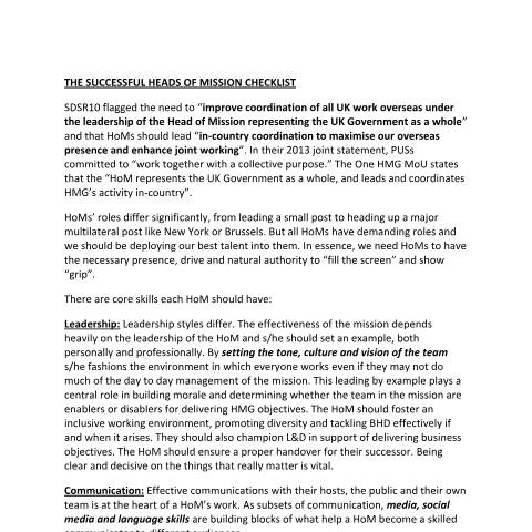 Document preview: Senior Management Structure job application forms — Foreign & Commonwealth Office, United Kingdom