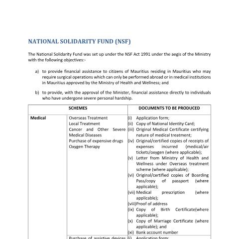 Document preview: Services provided by NSF – 14042025 — Document, Mauritius (CERFA n°Services-provided-by-NSF-14042025)