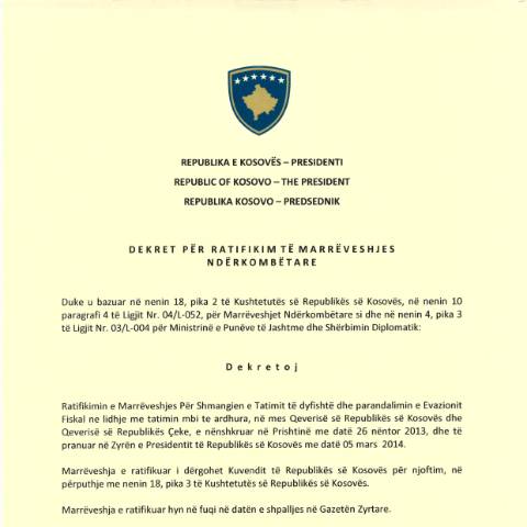 Document preview: Shkarko marrëveshjen — Marreveshjet Nderkombetare, Kosovë