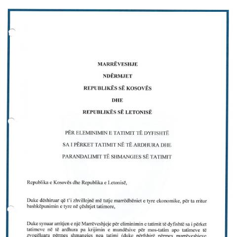 Document preview: Shkarko marrëveshjen — Marreveshjet Nderkombetare, Kosovë