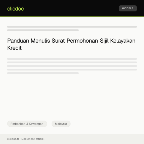 Document preview: Sijil Kelayakan Kredit — Perbankan & Kewangan, Malaysia