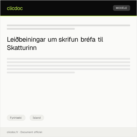 Document preview: Skattaskýrslur og úttektir - rafrænt kerfi — Fyrirtæki, Ísland