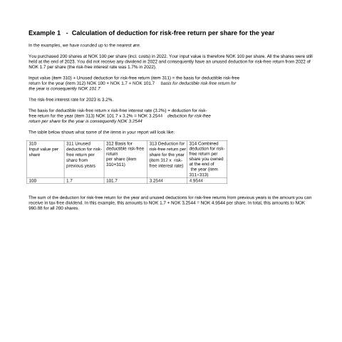 Document preview: The Shareholder's tax report — Skatteetaten / Forms, Norge