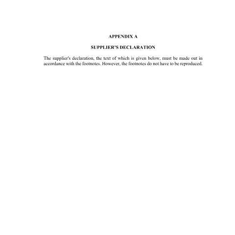 Document preview: Supplier's Declaration — Tollamál, Ísland