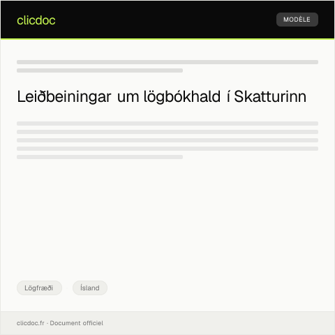 Document preview: Skýrslugerð um lögbókhald — Lögfræði, Ísland