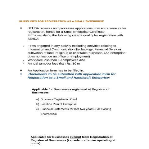 Document preview: g_sehda — Document, Mauritius (CERFA n°g_sehda)