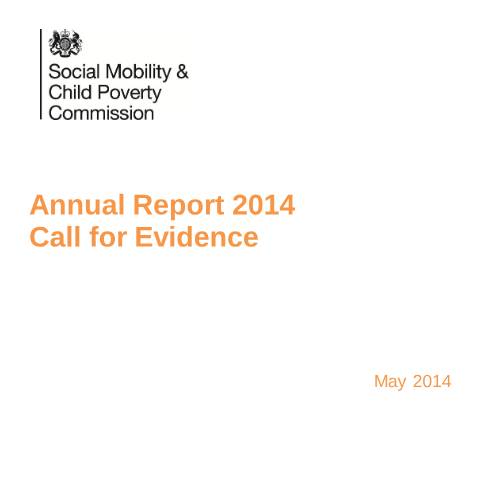 Document preview: Social Mobility and Child Poverty Commission: call for evidence — Social Mobility and Child Poverty Commission, United Kingdom