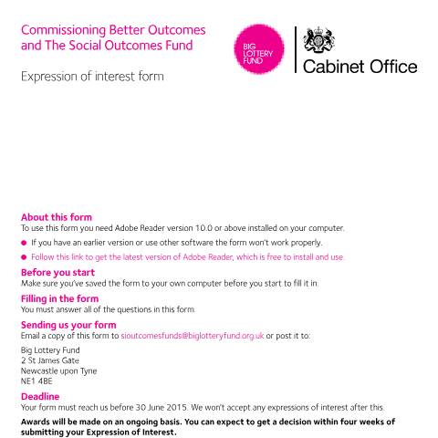 Document preview: Social Outcomes Fund: how to apply — Cabinet Office, United Kingdom