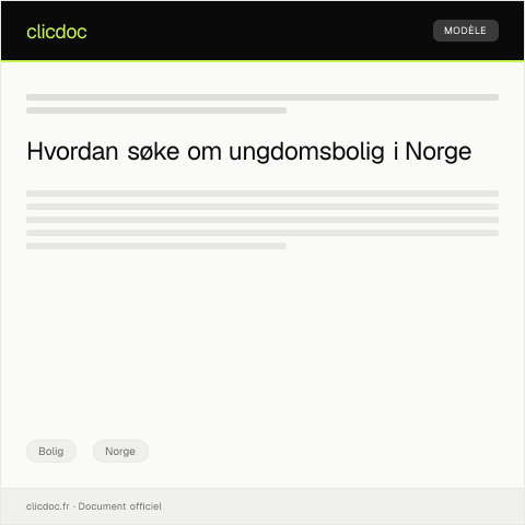 Document preview: Søknad om ungdomsbolig — Bolig, Norge