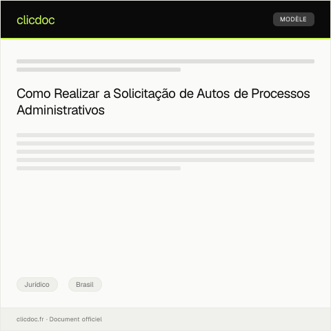 Pré-visualização do documento Solicitação de Autos de Processos Administrativos — Jurídico, Brasil