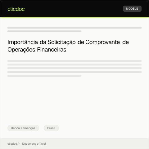 Pré-visualização do documento Solicitação de emissão de comprovante de operações financeiras — Banca e finanças, Brasil