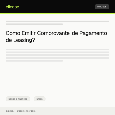 Pré-visualização do documento Solicitação de emissão de comprovante de pagamento de leasing — Banca e finanças, Brasil