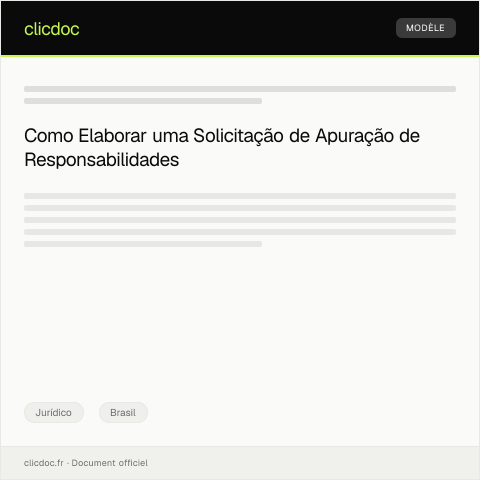Pré-visualização do documento Solicitação de Apuração de Responsabilidades — Jurídico, Brasil