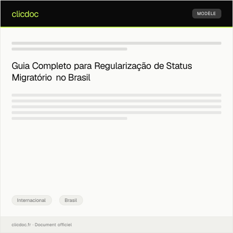 Pré-visualização do documento Solicitação de auxílio para regularização de status migratório — Internacional, Brasil
