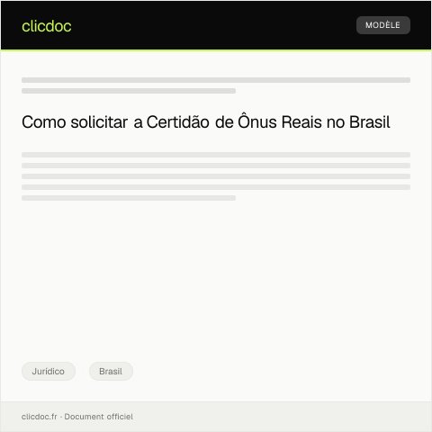 Pré-visualização do documento Solicitação de Certidão de Ônus Reais — Jurídico, Brasil