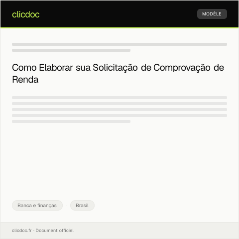 Pré-visualização do documento Solicitação de comprovação de renda para financiamentos — Banca e finanças, Brasil