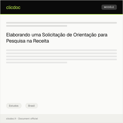 Pré-visualização do documento Solicitação de Orientação para Processos de Pesquisa — Estudos, Brasil