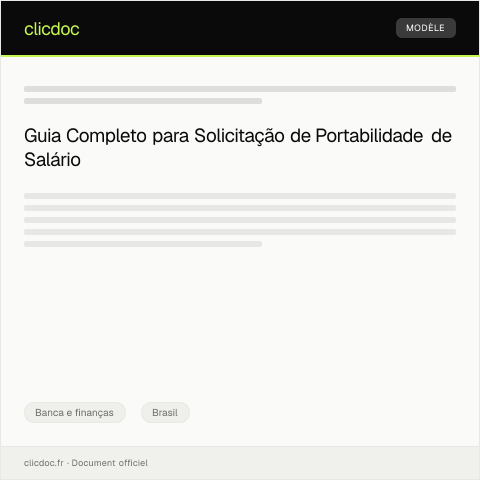 Pré-visualização do documento Solicitação de portabilidade de salário — Banca e finanças, Brasil