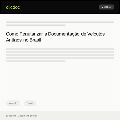 Pré-visualização do documento Solicitação de Regularização de Documentação de Veículo Antigo — Veículo, Brasil