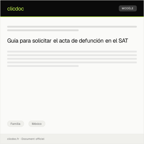 Vista previa del documento Solicitar acta de defunción — Familia, México