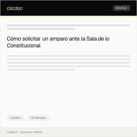 Vista previa del documento Solicitar trámite de amparo ante la Sala de lo Constitucional por vulneración de derechos — Jurídico, El Salvador