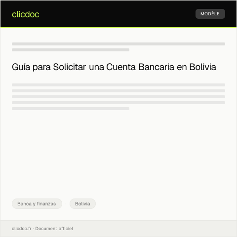 Vista previa del documento Solicitar apertura de cuenta bancaria para extranjeros — Banca y finanzas, Bolivia