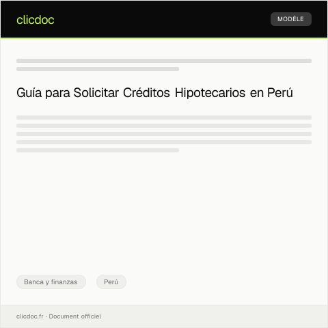 Vista previa del documento Solicitar asesoramiento en créditos hipotecarios — Banca y finanzas, Perú