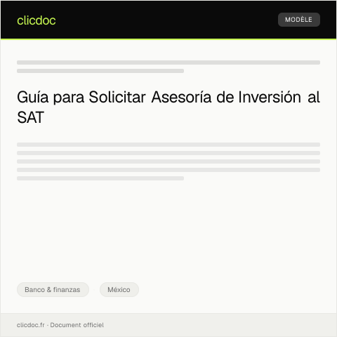 Vista previa del documento Solicitar asesoría para inversión — Banco & finanzas, México