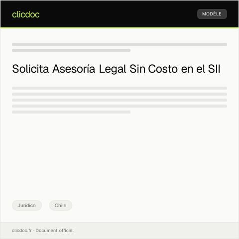 Vista previa del documento Solicitar asesoría legal gratuita en el Centro de Atención Ciudadana — Jurídico, Chile