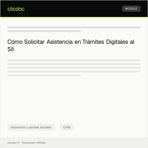 Vista previa del documento Solicitar asistencia en trámites digitales mediante ChileAtiende — Impuestos y ayudas sociales, Chile