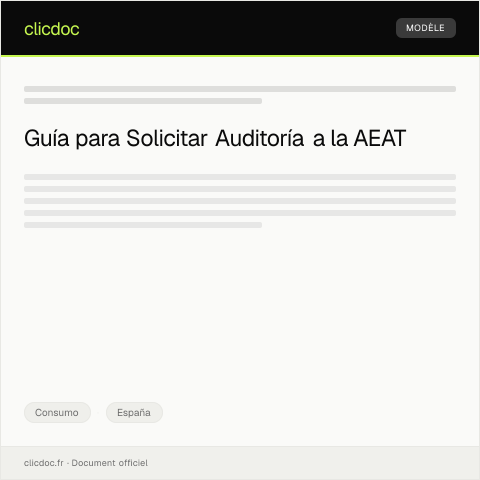 Vista previa del documento Solicitar auditoría en empresas de servicios — Consumo, España