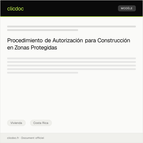 Vista previa del documento Solicitar autorización para construcción en zonas protegidas — Vivienda, Costa Rica