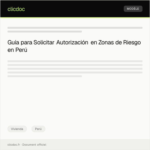 Vista previa del documento Solicitar autorización de construcción en zonas de riesgo — Vivienda, Perú