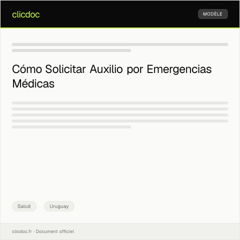 Vista previa del documento Solicitar auxilio por emergencias médicas a la Policía o ambulancia — Salud, Uruguay