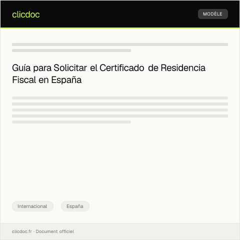 Vista previa del documento Solicitar ayuda para la tramitación del certificado de residencia fiscal en España — Internacional, España