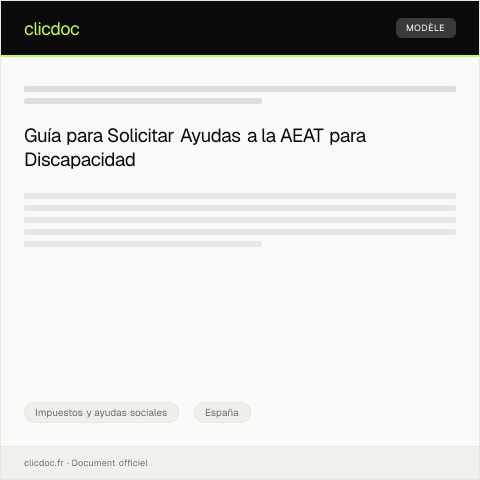 Vista previa del documento Solicitar ayuda o subvención para personas con discapacidad — Impuestos y ayudas sociales, España