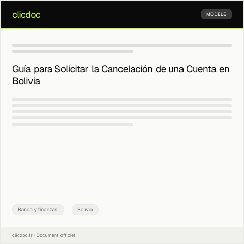Vista previa del documento Solicitar la cancelación de una cuenta — Banca y finanzas, Bolivia