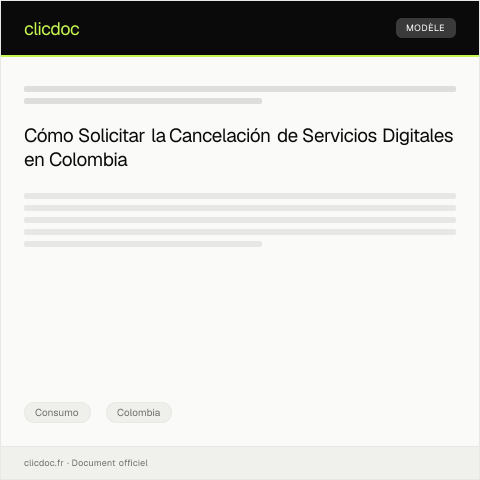 Vista previa del documento Solicitar cancelación de suscripción de servicios digitales — Consumo, Colombia