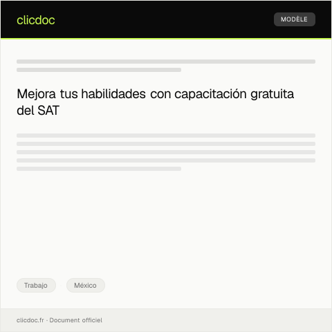 Vista previa del documento Solicitar capacitación laboral gratuita mediante plataformas gubernamentales — Trabajo, México