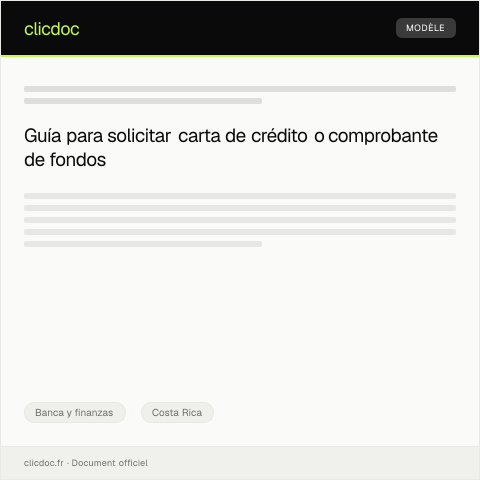 Vista previa del documento Solicitar carta de crédito o comprobante de fondos en Banco Nacional — Banca y finanzas, Costa Rica