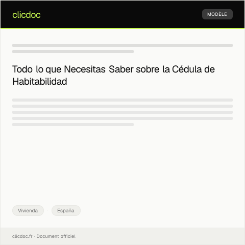 Vista previa del documento Solicitar una cédula de habitabilidad — Vivienda, España