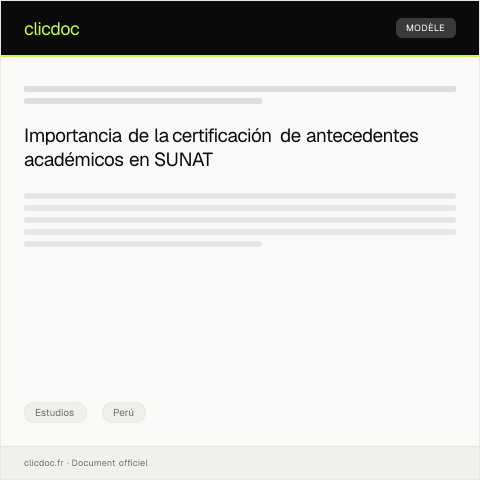 Vista previa del documento Solicitar certificación de antecedentes académicos — Estudios, Perú