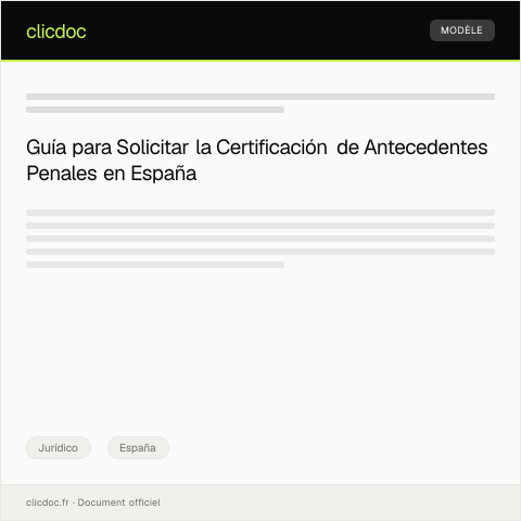 Vista previa del documento Solicitar certificación de antecedentes penales — Jurídico, España