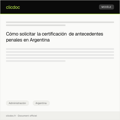 Vista previa del documento Solicitar certificación de antecedentes penales — Administración, Argentina