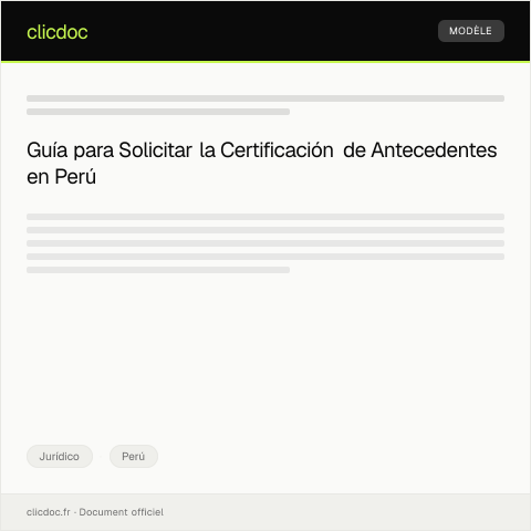 Vista previa del documento Solicitar la certificación de antecedentes en la Policía Nacional del Perú — Jurídico, Perú